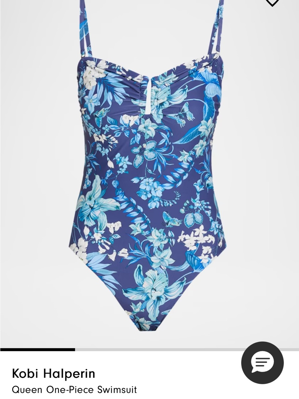 NWT Kobi Halperin Floral One-Piece Swimsuit - Blue & White size L